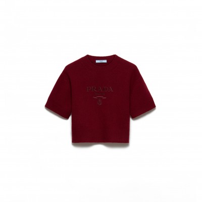PRADA WOOL AND CASHMERE CREW-NECK SWEATER P24Z1U
